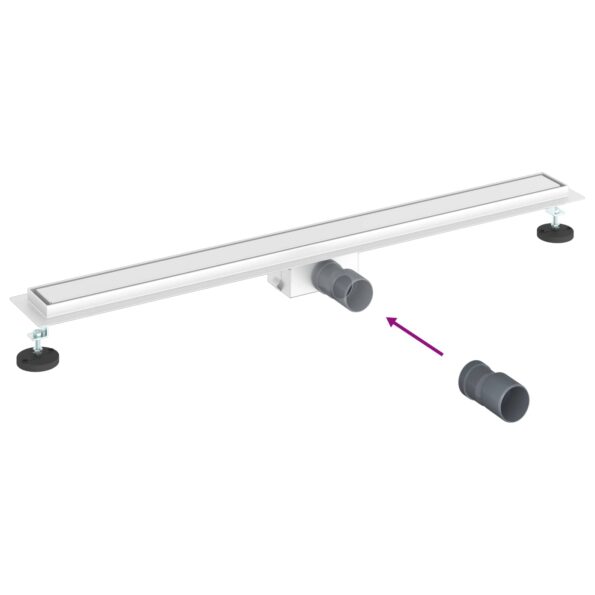 vidaXL 2 v 1 sprchový odtok Strieborná 100 cm Nerezová oceľ 304 – Obrázok 12