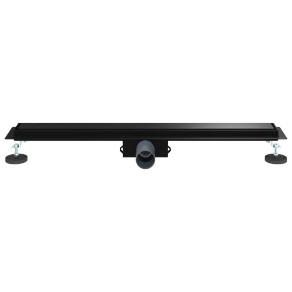 vidaXL 2 v 1 sprchový odtok Čierna 80 cm Nerezová oceľ 304 – Obrázok 4