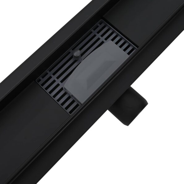 vidaXL 2 v 1 sprchový odtok Čierna 100 cm Nerezová oceľ 304 – Obrázok 9