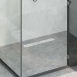 vidaXL Sprchový odtok s skleneným vrchnákom Strieborná 50 cm