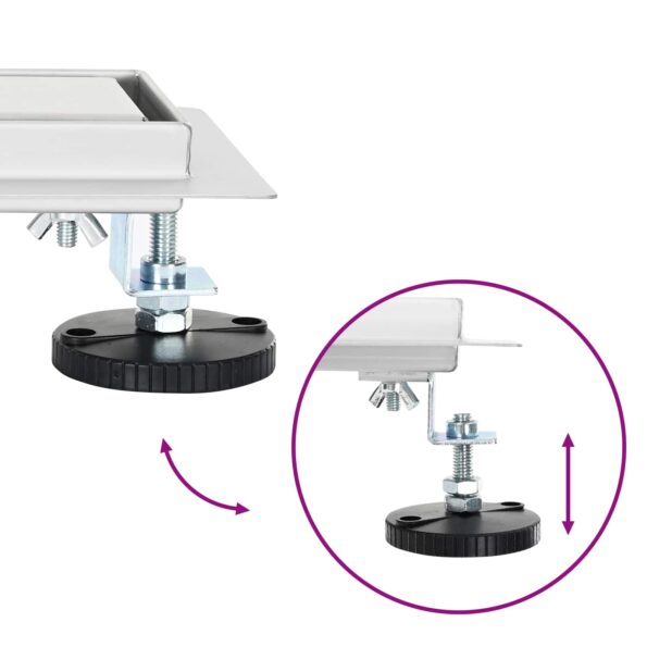 vidaXL Sprchový odtok s skleneným vrchnákom Strieborná 50 cm – Obrázok 11