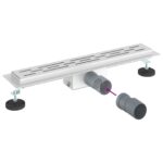 vidaXL Sprchový odtok s skleneným vrchnákom Strieborná 50 cm – Obrázok 12