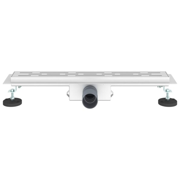 vidaXL Sprchový odtok s skleneným vrchnákom Strieborná 50 cm – Obrázok 4