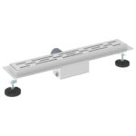 vidaXL Sprchový odtok s skleneným vrchnákom Strieborná 50 cm – Obrázok 6