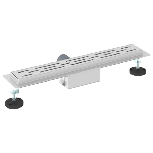 vidaXL Sprchový odtok s skleneným vrchnákom Strieborná 50 cm – Obrázok 6