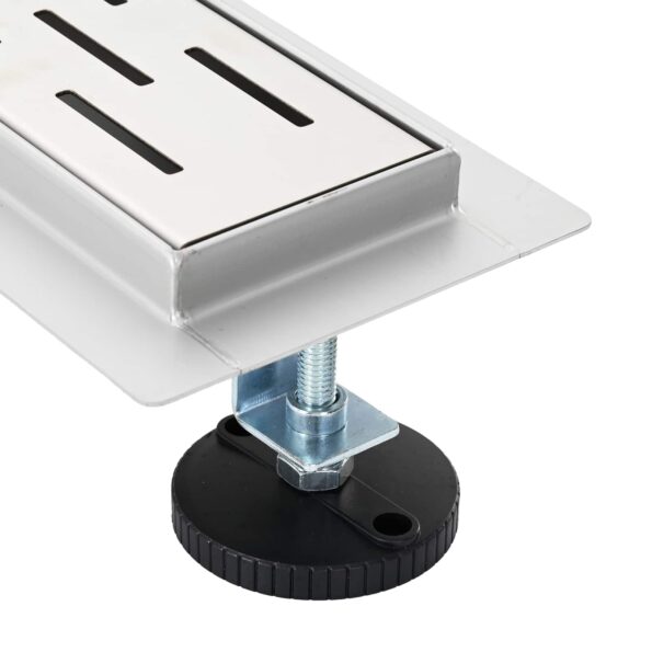 vidaXL Sprchový odtok s skleneným vrchnákom Strieborná 50 cm – Obrázok 8