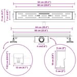 vidaXL Sprchový odtok s líniovým dizajnom Strieborná 60 cm – Obrázok 13