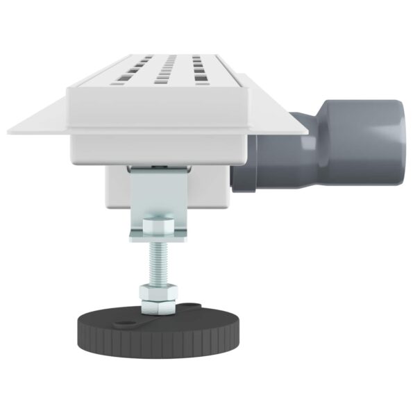 vidaXL Sprchový odtok s líniovým dizajnom Strieborná 70 cm – Obrázok 5