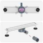 vidaXL Sprchový odtok 2 v 1 s 360° siphonom Strieborná 50 cm – Obrázok 12