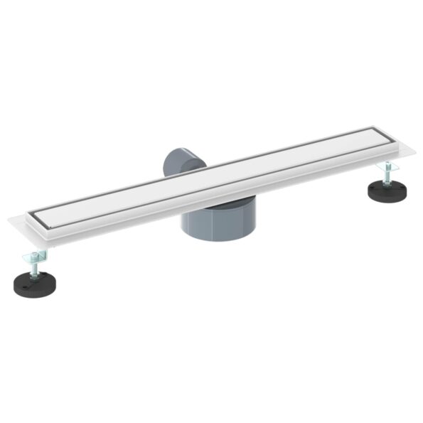vidaXL Sprchový odtok 2 v 1 s 360° siphonom Strieborná 60 cm – Obrázok 6