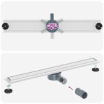 vidaXL Sprchový odtok 2 v 1 s 360° siphonom Strieborná 80 cm – Obrázok 12