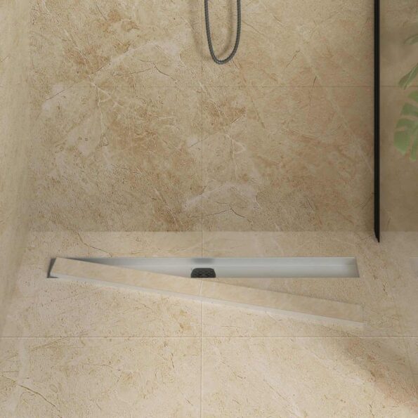 vidaXL Sprchový odtok 2 v 1 s 360° siphonom Strieborná 90 cm – Obrázok 3