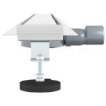 vidaXL Sprchový odtok 2 v 1 s 360° siphonom Strieborná 100 cm – Obrázok 5