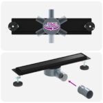 vidaXL Sprchový odtok 2 v 1 s 360° siphonom Čierna 50 cm – Obrázok 12