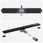 vidaXL Sprchový odtok 2 v 1 s 360° siphonom Čierna 80 cm – Obrázok 12