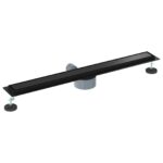 vidaXL Sprchový odtok 2 v 1 s 360° siphonom Čierna 80 cm – Obrázok 6