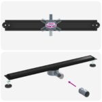 vidaXL Sprchový odtok 2 v 1 s 360° siphonom Čierna 90 cm – Obrázok 12