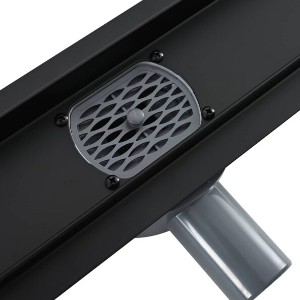 vidaXL Sprchový odtok 2 v 1 s 360° siphonom Čierna 100 cm – Obrázok 9