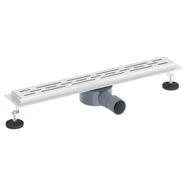 vidaXL Sprchový odtok s skleným krytom a 360° sifónom Strieborná 60 cm – Obrázok 2