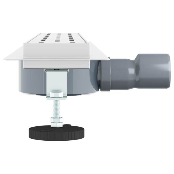 vidaXL Sprchový odtok s skleným krytom a 360° sifónom Strieborná 60 cm – Obrázok 5