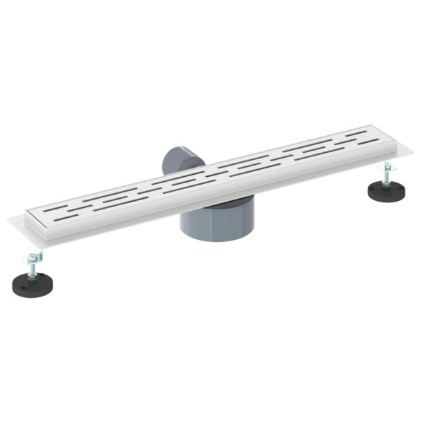 vidaXL Sprchový odtok s skleným krytom a 360° sifónom Strieborná 60 cm – Obrázok 6