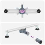 vidaXL 360° sprchový odtok so štíhlym modelom Strieborná 50 cm – Obrázok 12