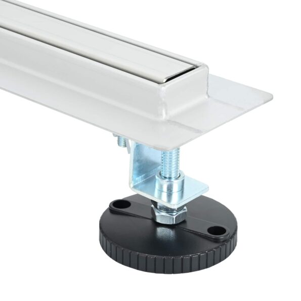 vidaXL 360° sprchový odtok so štíhlym modelom Strieborná 80 cm – Obrázok 8