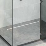vidaXL 360° sprchový odtok so štíhlym modelom Strieborná 90 cm