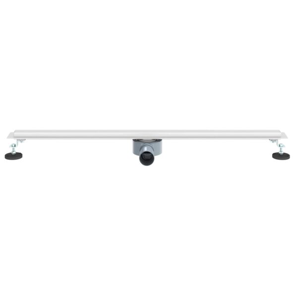 vidaXL 360° sprchový odtok so štíhlym modelom Strieborná 90 cm – Obrázok 4