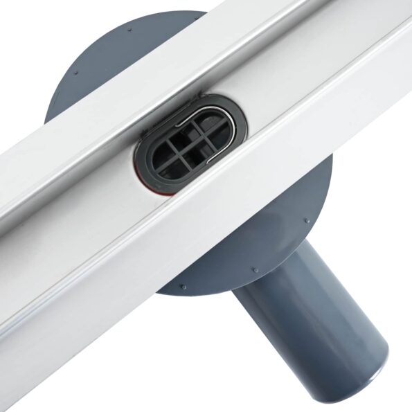 vidaXL 360° sprchový odtok so štíhlym modelom Strieborná 90 cm – Obrázok 9