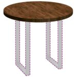 vidaXL Vrchná doska Iný Tmavo hnedá Ø 90 x 4 cm Pevné dubové drevo – Obrázok 4