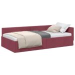 vidaXL Rohový rám postele Víno červené 90 cm x 200 cm látka – Obrázok 10
