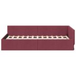 vidaXL Rohový rám postele Víno červené 90 cm x 200 cm látka – Obrázok 4