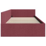 vidaXL Rohový rám postele Víno červené 90 cm x 200 cm látka – Obrázok 5
