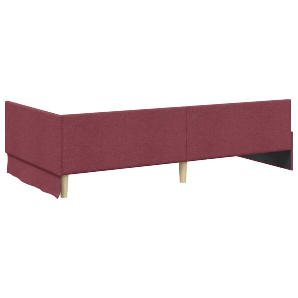 vidaXL Rohový rám postele Víno červené 90 cm x 200 cm látka – Obrázok 6