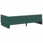 vidaXL Rohový rám postele Tmavozelená 100 cm x 200 cm Zamat – Obrázok 6