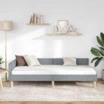 vidaXL Rohový rám postele Svetlosivá 80 x 200 cm látka – Obrázok 3