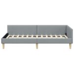 vidaXL Rohový rám postele Svetlosivá 80 x 200 cm látka – Obrázok 4