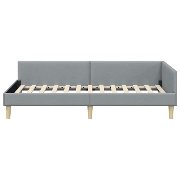 vidaXL Rohový rám postele Svetlosivá 80 x 200 cm látka – Obrázok 4