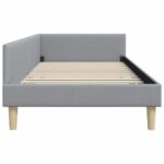 vidaXL Rohový rám postele Svetlosivá 80 x 200 cm látka – Obrázok 5