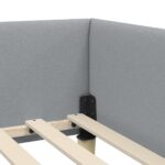 vidaXL Rohový rám postele Svetlosivá 80 x 200 cm látka – Obrázok 7