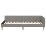 vidaXL Rohový rám postele Sivohnedá 80 x 200 cm látka – Obrázok 4