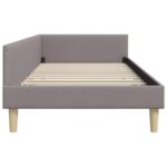 vidaXL Rohový rám postele Sivohnedá 80 x 200 cm látka – Obrázok 5