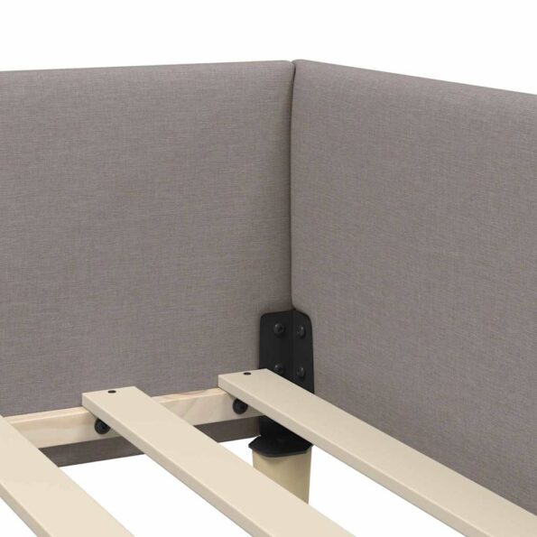 vidaXL Rohový rám postele Sivohnedá 80 x 200 cm látka – Obrázok 7