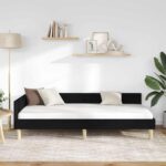 vidaXL Rohový rám postele Iný s čelnou doskou Čierna 90 x 190 cm – Obrázok 3