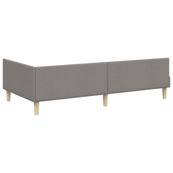 vidaXL Rohový rám postele Sivohnedá 90 x 190 cm látka – Obrázok 6