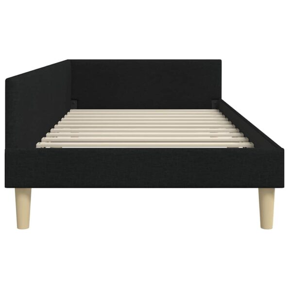 vidaXL Rohový rám postele Čierny 90 x 200 cm látka – Obrázok 5