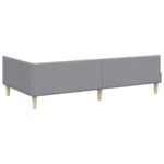 vidaXL Rohový rám postele Svetlosivá 100 x 200 cm látka – Obrázok 6