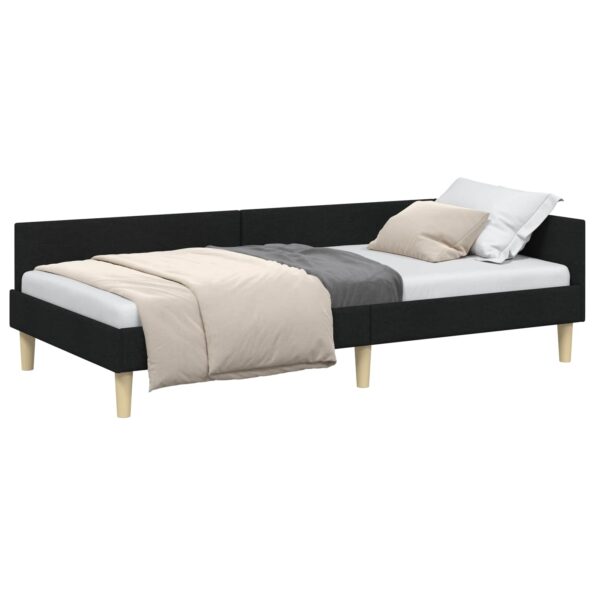 vidaXL Rohový rám postele Čierny 100 x 200 cm látka – Obrázok 10