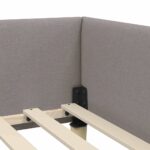 vidaXL Rohový rám postele Sivohnedá 100 x 200 cm látka – Obrázok 7
